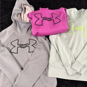 Under Armour Hoodie Trio - Gray, Pink, Light Green